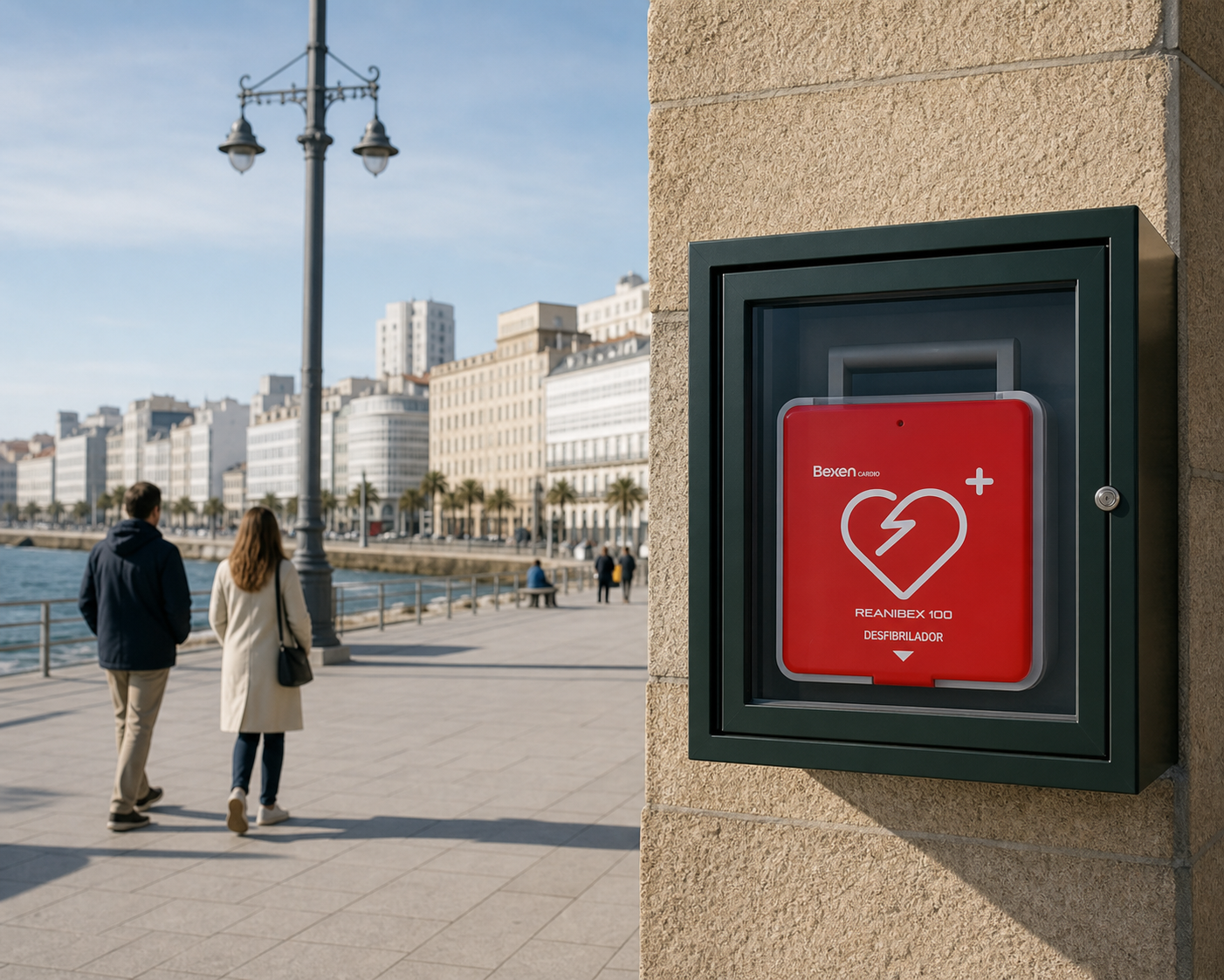 Instalación de desfibriladores en A Coruña, A Coruña