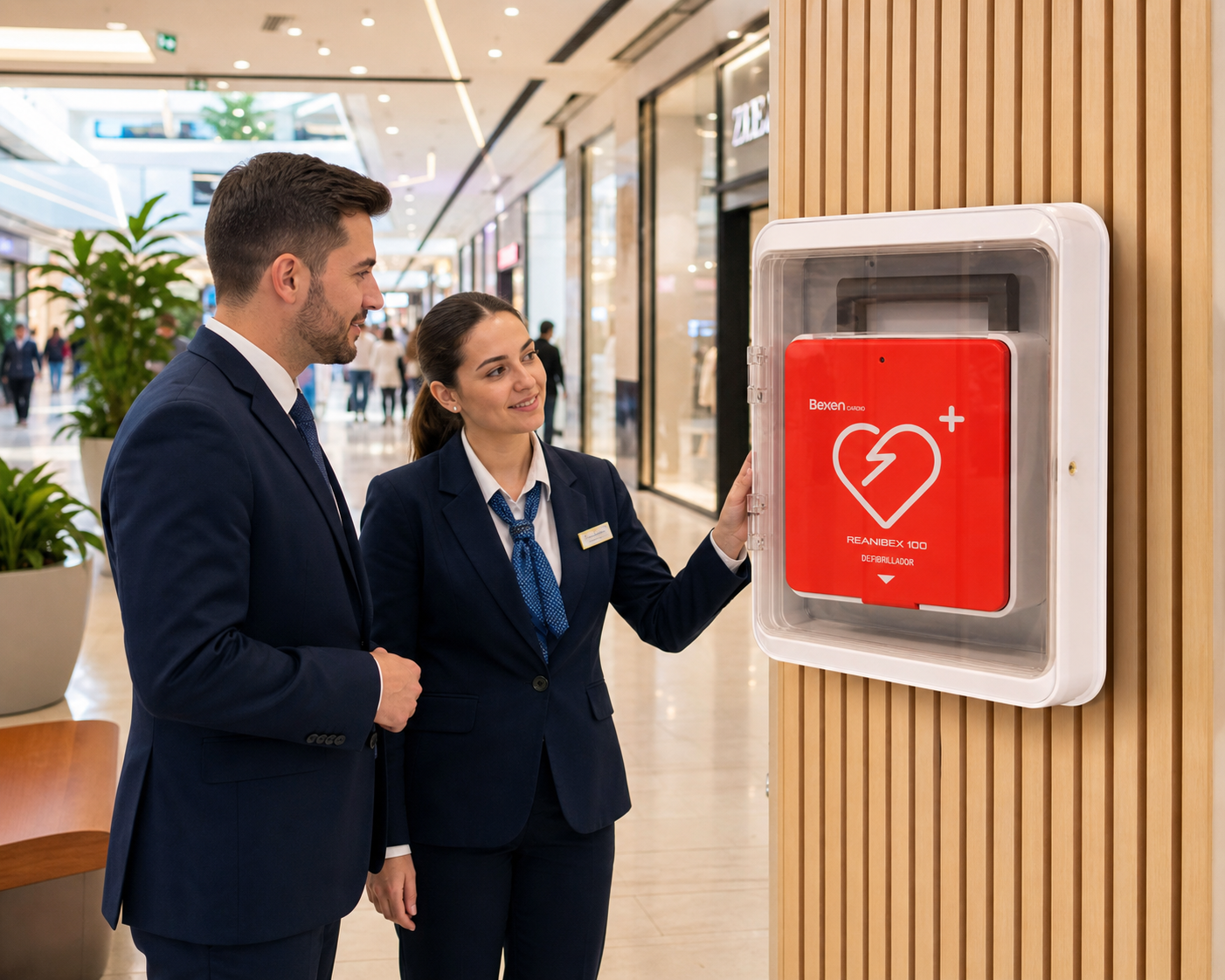 Desfibriladores para centros comerciales