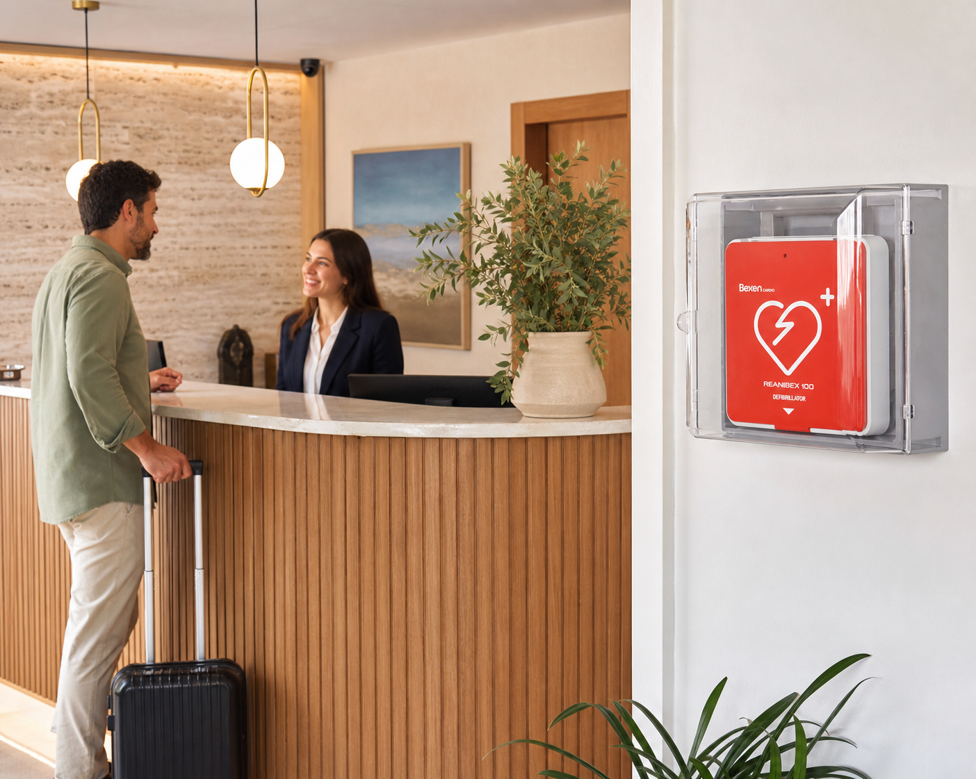 Desfibriladores para hoteles