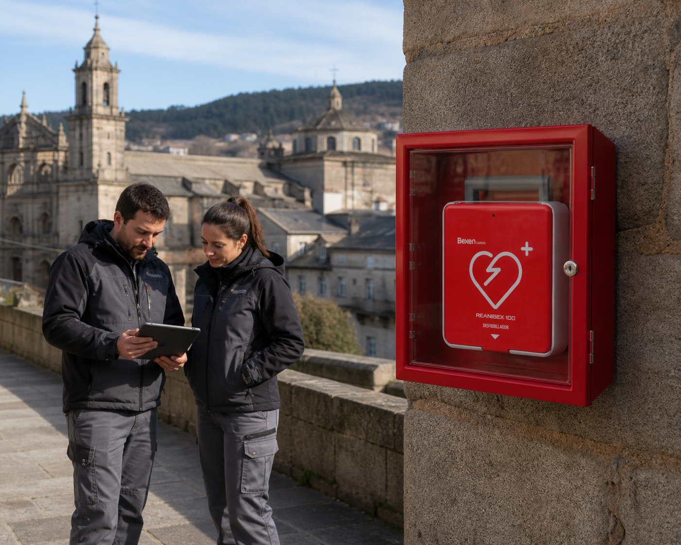 Instalación de desfibriladores en Lugo, Lugo